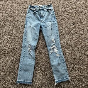 Abercrombie Ultra High Rise Ankle Straight Jeans